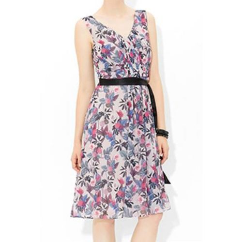 MONSOON Selma Nude/Multi Print Dress BNWT
