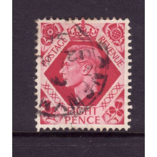 GREAT BRITAIN 1937 SG 472 8d BRIGHT CARMINE FINE USED#5