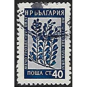 Mi 881: 40 st. deep ultramarine Medicinal Flowers: Bearberry, line perf. 12¾:10¾