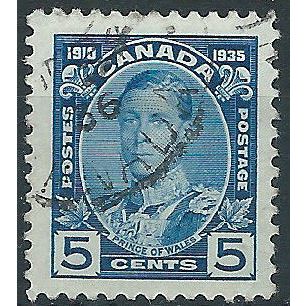 Canada 1935 SG338 5c Blue Fine Used....