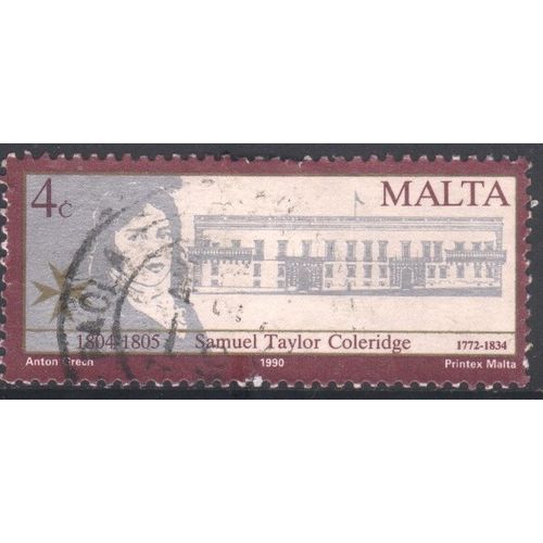 Malta 1990 - SG870 - 4c - Samuel Taylor Coleridge and Government House - used