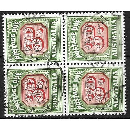 1958/1960 SG D134 - fine used (o) - block of 4
