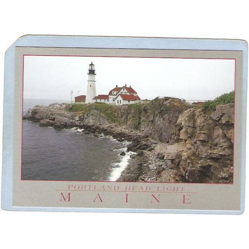ME Portland Lighthouse Postcard Portland Head Lighthouse lighthouse_box1~229