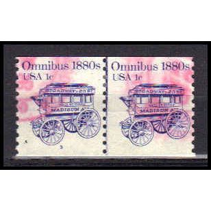 Used 1897 1c Omnibus Fine CNP Left 5 PA0294