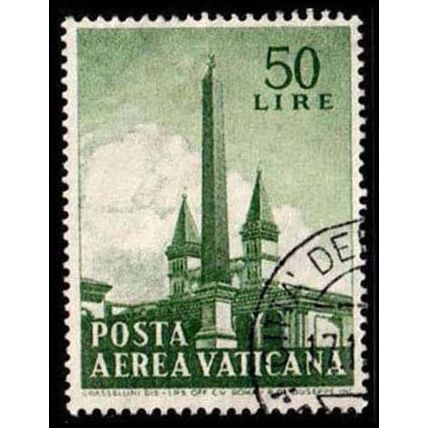 Vatican 1959 Airmail Obelix 50L Used Stamp