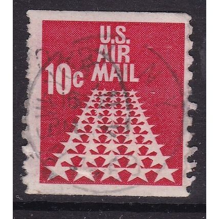 United States 1968 Air Mail 10c Coil Stamp Fine Used SG 1319 VGC