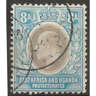 E Africa & Uganda 1904 SG25 8a Grey & Pale Blue Wmk MCA Fine Used . .