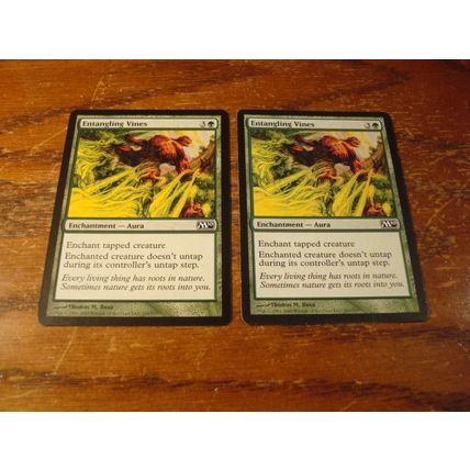 Magic The Gathering, MTG, 2-Cards, 1993-2009, ENTANGLING VINES, nm