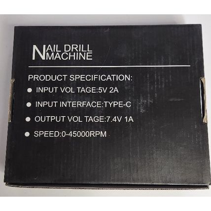 45000 RPM Nail Drill Device Rechargeable Electric Nail File Machine for Nail Art