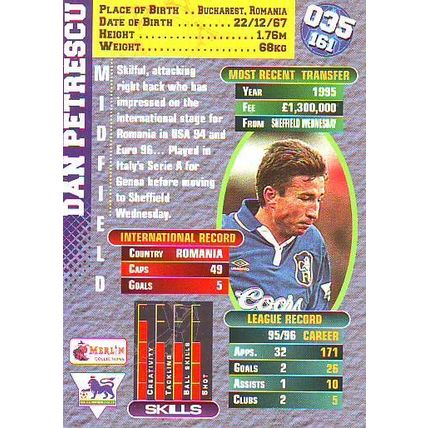 Merlin Premier Gold English Premier League 1996/97 Dan Petrescu
