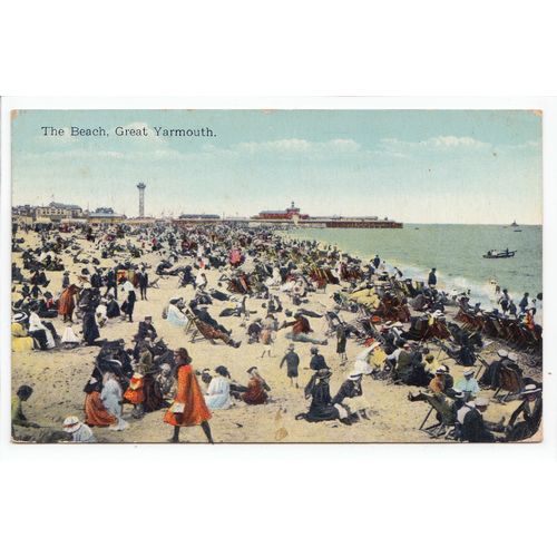 The Beach Great Yarmouth Norfolk 1928 Postcard