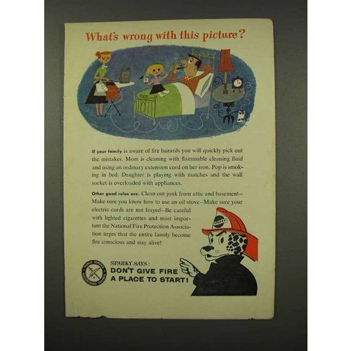 1956 National Fire Association Ad - Sparky the Dog