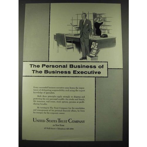 1965 United States Trust Company Ad - The Business Executive