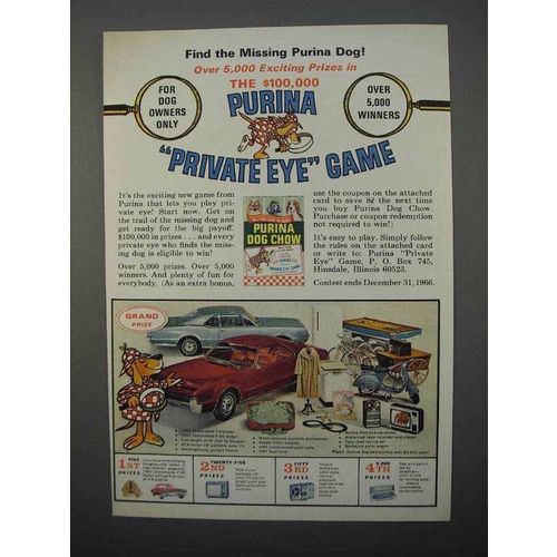 1966 Purina Dog Chow Ad - Private Eye Game