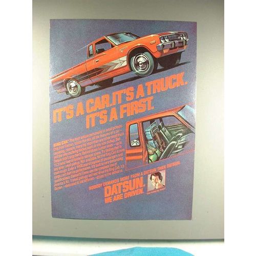 1978 Datsun King Cab Truck Ad - It's a First!