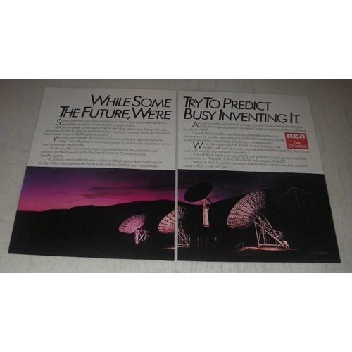 1985 RCA Domestic Communications Satellites Ad - some try to predict the future