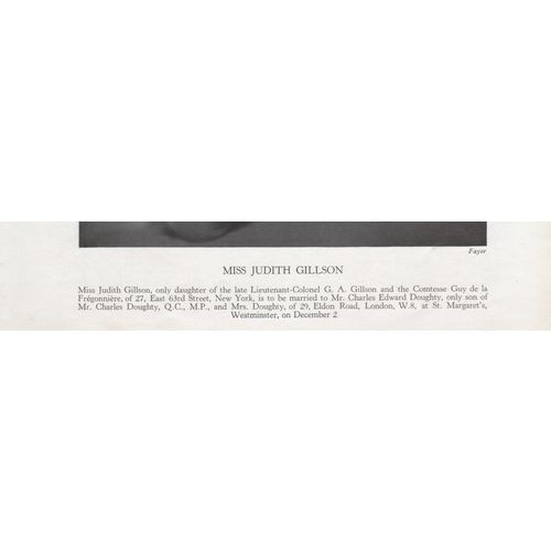 Miss Judith Gillson | Country Life Society Portrait November 27 , 1958
