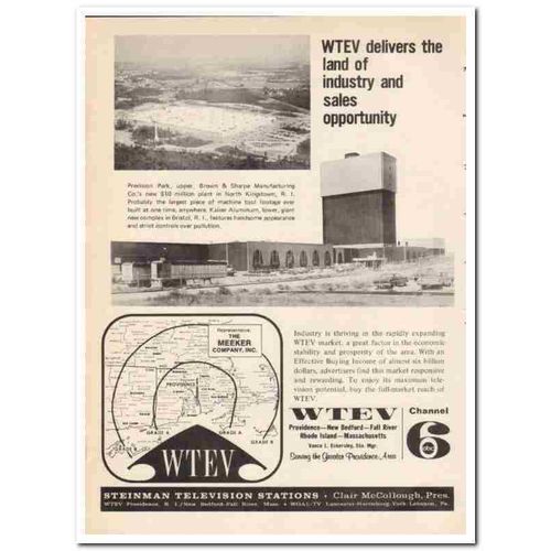 WTEV 1973 industry sales Brown Sharpe Manufacturing media vintage ad