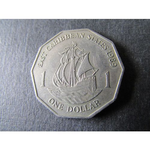 1989 QUEEN ELIZABETH II EAST CARIBBEAN STATES ONE DOLLAR FREE POST. AAZ