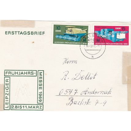 East Germany 1969 Leipzig Spring Fair Set on piece VGC