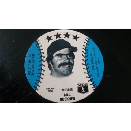 1981 MSA Disc Blank Back Bill Buckner Excellent-Mint (6) Chicago Cubs