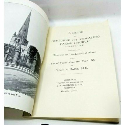 The Parish Church of Saint Oswald Ashburn Derbyshire Book 1934 (D2)