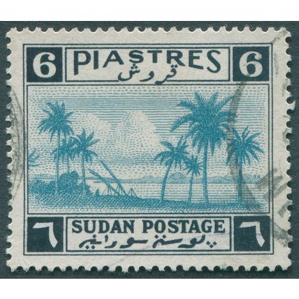 Sudan 1941 6p greenish blue & black SG 92 used