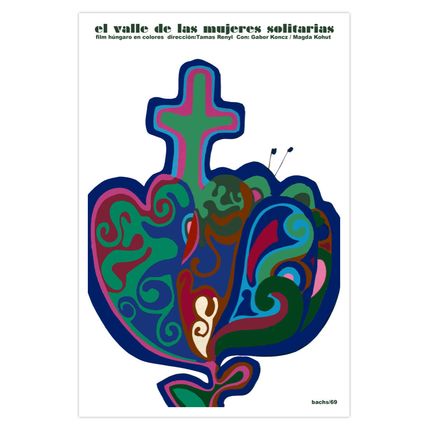 Movie Poster decor wall design 4 film"SOLITARY Women"Modern art.Hungarian.