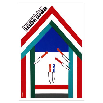 Movie Poster decor wall design 4 film"HUNGARIAN Rhapsody"Knives art .Spanish.