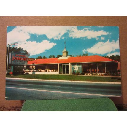 HOWARD JOHNSON'S RESTAURANT, BOSTON, MASSACHUSETTS unused vintage postcard =