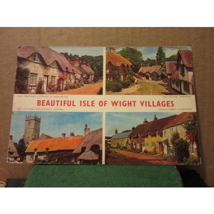 multiview, BEAUTIFUL ISLE OF WIGHT VILLAGES used postcard by Jarrold =