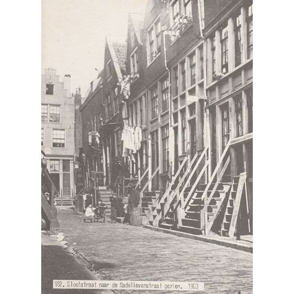 Slootstraat Naar De Madelieverstraat Gezien in 1903 Postcard