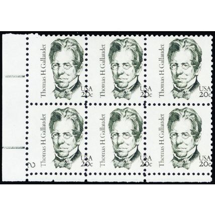 1861, 20¢ Misperfed ERROR Plate Block Of Six Small And Big Stamps - Stuart Katz