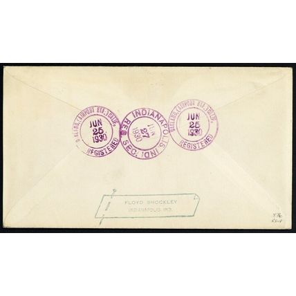Bi Plane Fancy Cancel on Registered Cover - Stuart Katz