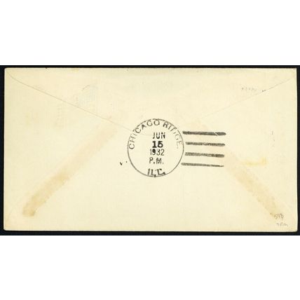American Flag in Blue VERY RARE Fancy Cancel on Cover - Stuart Katz