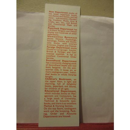GEORGE'S BOOKSHOP, BRISTOL card bookmark =