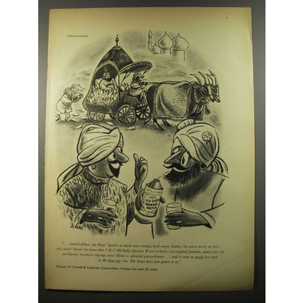 1954 Cantrell & Cochrane Old India Quinine Water Ad - foolish fellow, the Raja!
