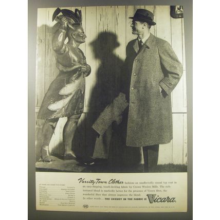 1956 Vicara Fabric Advertisement - Varsity-Town Clothes