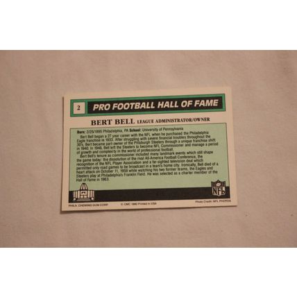 Bert Bell 1990 Swell Pro Football Hall of Fame NO. 2