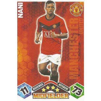 Match Attax 2009/10 Collection: Manchester United, Midfielder - Nani