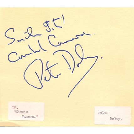 Peter Dulay Candid Camera The Anderson Sisters 2x Autograph s