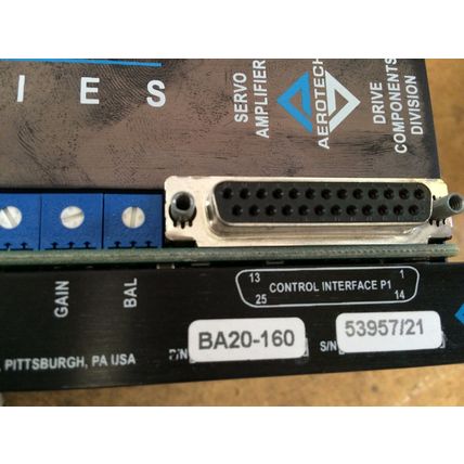AEROTECH BA20-160 SERVO AMPLIFIER,3-PH,0-400Hz, 7.1A RMS INDUSTRIAL BA20,Em