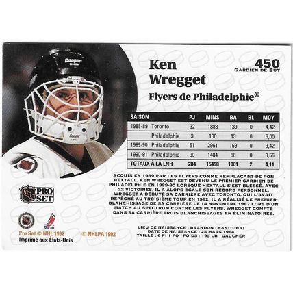 Ken Wregget - Philadelphia Flyers - Pro Set French