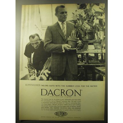 1960 Du Pont Dacron Ad - Kuppenheimer tailors suits with the summer look