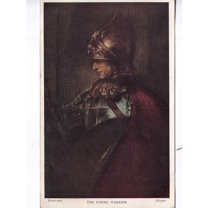 MS Ltd Postcard the Young Warrior - Rembrandt