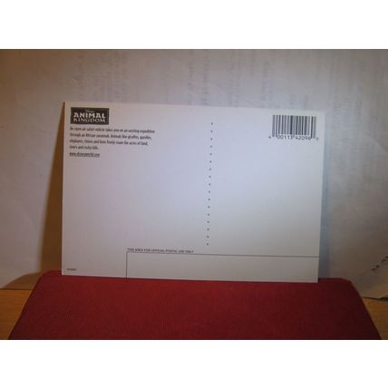KILIMANJARO SAFARIS, DISNEY'S ANIMAL KINGDOM, FLORIDA, US unused postcard (B) =