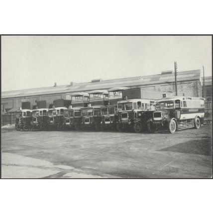 Coventry Corporation Transport Buses in 1920 - Repro Postcard