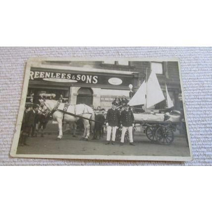 Early RP Postcard - Greenlees & Sons retailer of Paisley, Model boat float