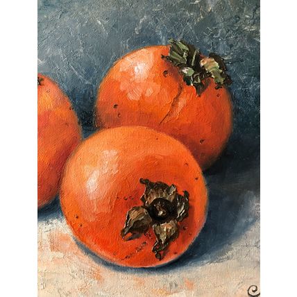 Still Life Fruits Oil Painting Persimmon Painting