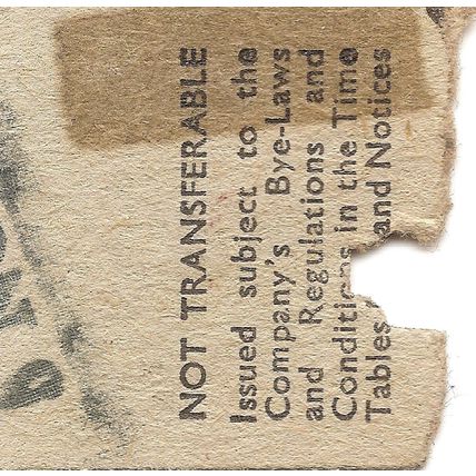 Liverpool Overhead Railway Edmondson Ticket - James Street to Herculaneum